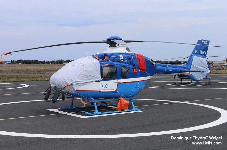 Helicopter Airbus H135 / EC135T3 Serial 1182 Register F-HTRV used by Airtelis. Built 2015. Aircraft history and location
