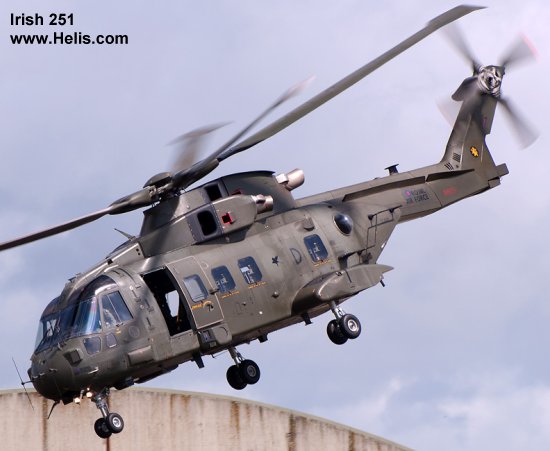 Helicopter AgustaWestland Merlin HC.3 Serial 50083 Register ZJ120 used by Fleet Air Arm RN (Royal Navy) ,Royal Air Force RAF. Built 2000. Aircraft history and location