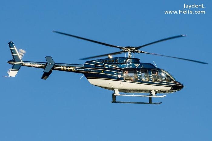 Helicopter Bell 407 Serial 53835 Register VH-IPG VH-VPG N336BM C-FTYV used by Sydney HeliTours ,Bell Helicopter ,Bell Helicopter Canada. Built 2008. Aircraft history and location