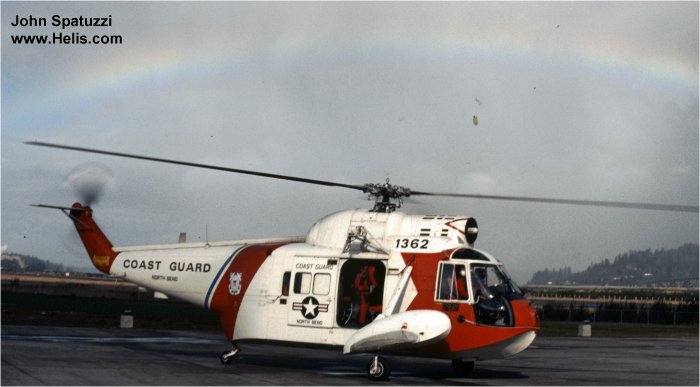 Helicopter Sikorsky HH-52A Sea Guard Serial 62-039 Register 1362 used by US Coast Guard USCG. Built 1963. Aircraft history and location