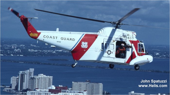 Helicopter Sikorsky HH-52A Sea Guard Serial 62-092 Register 1407 used by US Coast Guard USCG. Aircraft history and location