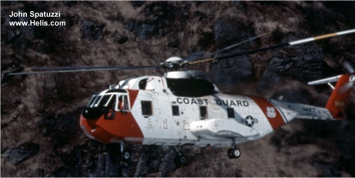 Helicopter Sikorsky HH-3F Pelican Serial 61-629 Register 1467 used by US Coast Guard USCG. Aircraft history and location