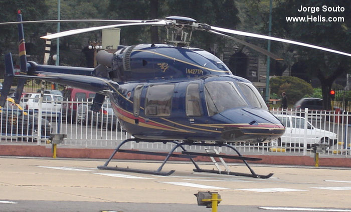 Helicopter Bell 427 Serial 56015 Register D-HANA UR-WIGA N427TP VH-JJS RP-C1608. Built 2000. Aircraft history and location