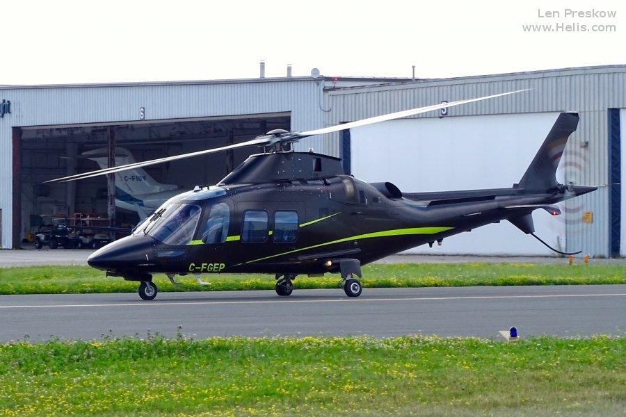 Helicopter AgustaWestland AW109SP GrandNew Serial 22285 Register C-FGEH C-FGEP N508SM used by Chartright Air Inc ,AgustaWestland Philadelphia (AgustaWestland USA). Built 2013. Aircraft history and location