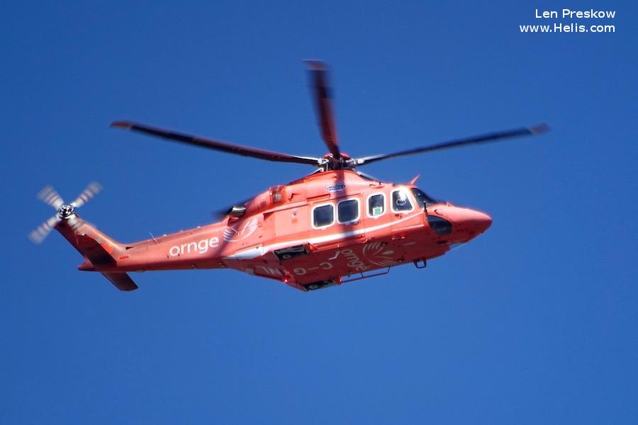 Helicopter AgustaWestland AW139 Serial 41238 Register C-GYNL N458SM used by Canadian Ambulance Services Ornge ,AgustaWestland Philadelphia (AgustaWestland USA). Built 2010. Aircraft history and location