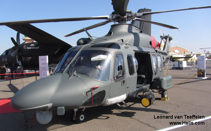 Helicopter AgustaWestland AW139M Serial 31403 Register MM81796 CSX81796 used by Aeronautica Militare Italiana AMI (Italian Air Force) ,AgustaWestland Italy. Built 2012. Aircraft history and location