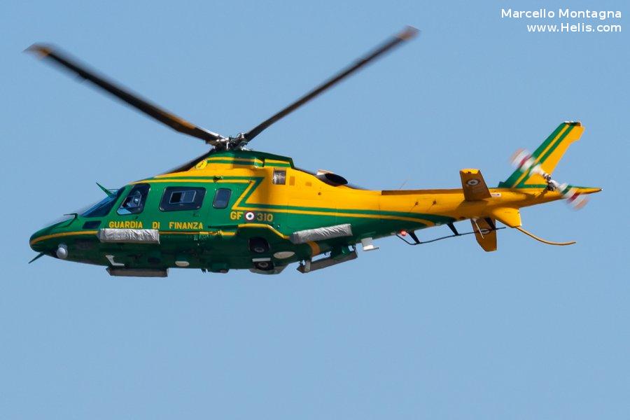 Helicopter AgustaWestland AW109N Nexus Serial 22524 Register MM81698 used by Guardia di Finanza (Italian Customs Police). Built 2009. Aircraft history and location