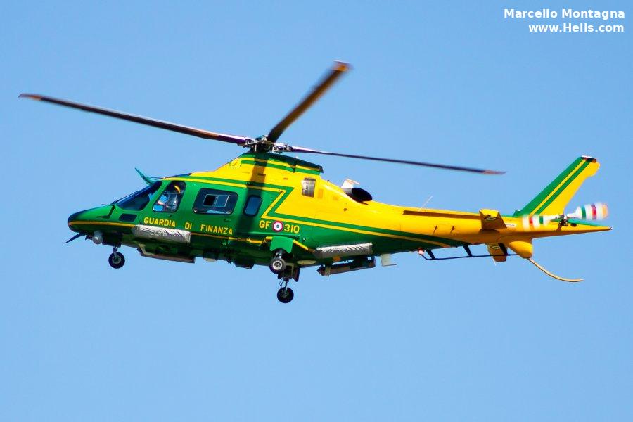 Helicopter AgustaWestland AW109N Nexus Serial 22524 Register MM81698 used by Guardia di Finanza (Italian Customs Police). Built 2009. Aircraft history and location