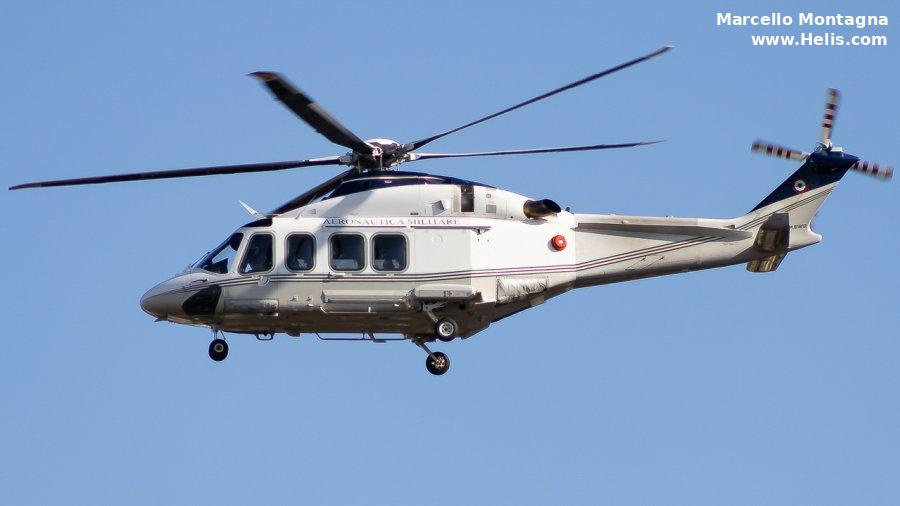 Helicopter AgustaWestland AW139 Serial 31065 Register MM81812 I-DPCK used by Aeronautica Militare Italiana AMI (Italian Air Force) ,Protezione Civile (Civil Protection). Built 2006. Aircraft history and location