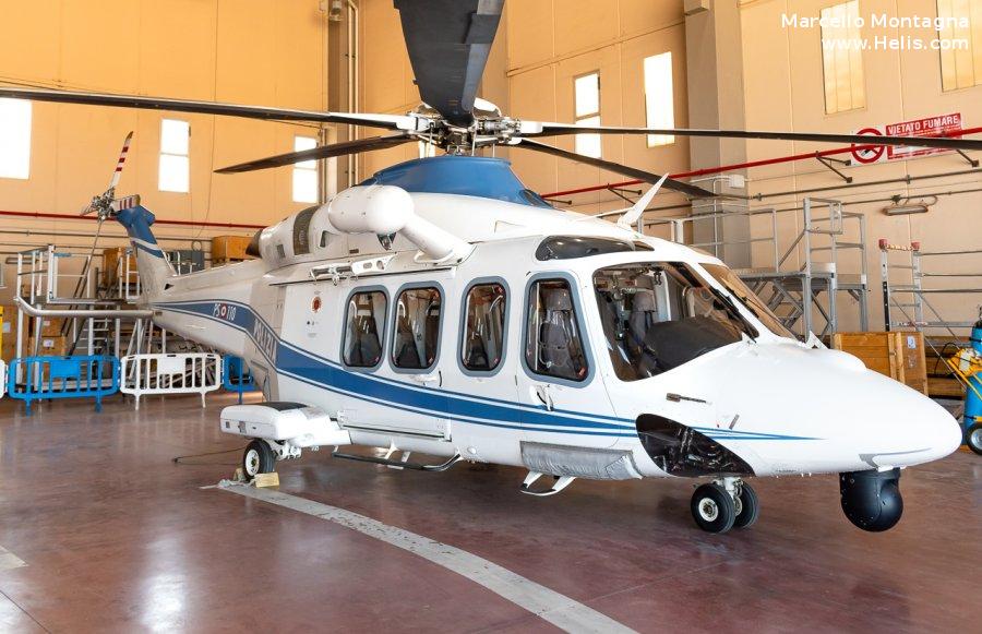 Helicopter AgustaWestland AW139 Serial 31505 Register MM81817 used by Polizia di Stato (Italian Police). Built 2013. Aircraft history and location