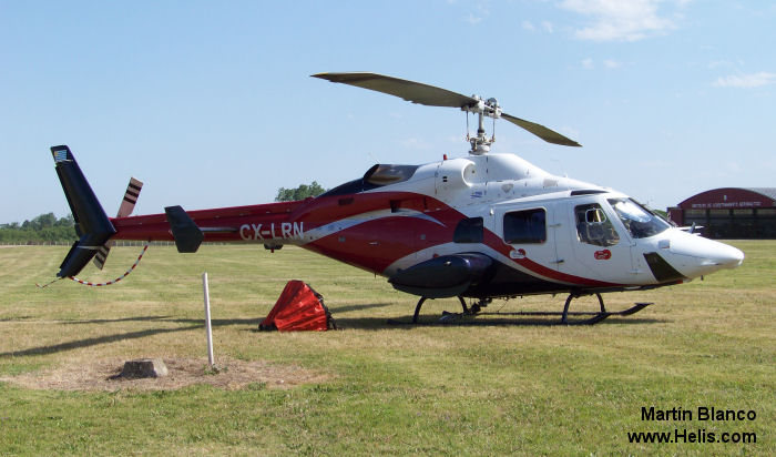 Helicopter Bell 230 Serial 23018 Register ZT-HDB CX-LRN N870SF YV-921CP N2163J C-GAHJ used by Foresbal ,OSF Life Flight ,Bell Helicopter ,Bell Helicopter Canada. Aircraft history and location