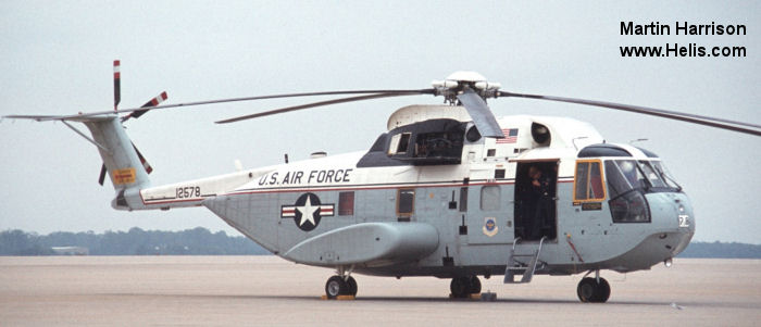 Helicopter Sikorsky CH-3C Serial 61-503 Register 61-12578 62-12578 used by US Air Force USAF. Built 1963. Aircraft history and location