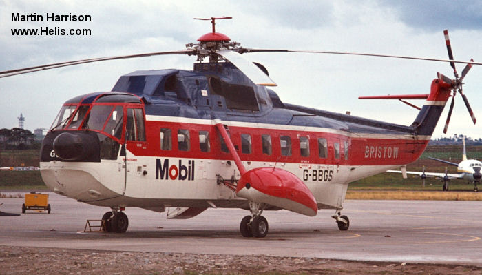 Helicopter Sikorsky S-61N Mk.II Serial 61-471 Register N471WR N561EH ZS-RAX G-BBGS VR-BDO used by Coulson Aircrane ,EP Aviation ,US Department of State ,Court Helicopters ,Bristow. Built 1969. Aircraft history and location