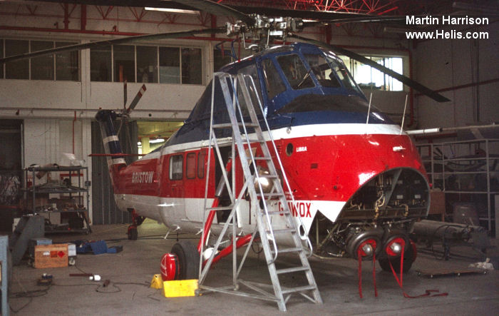 Helicopter Westland Wessex Mk.60 Serial wa686 Register 5N-AJO 9Y-TFB VH-BHE VR-BCV G-AWOX G-17-1 used by Bristow Helicopters Nigeria BHN ,Bristow Caribbean ,Bristow Australia AUSBU ,Bristow ,Westland. Built 1968. Aircraft history and location