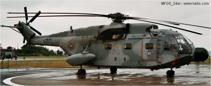 Helicopter Sud Aviation SA321G Super Frelon Serial 148 Register 148 used by Aéronautique Navale (French Navy). Aircraft history and location
