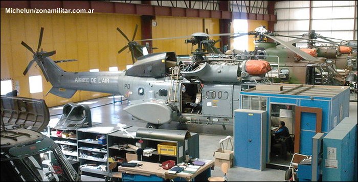 Helicopter Aerospatiale AS332B Super Puma Serial 2057 Register HD.21-15 2057 used by Ejercito del Aire EdA (Spanish Air Force) ,Armée de l'Air (French Air Force). Aircraft history and location