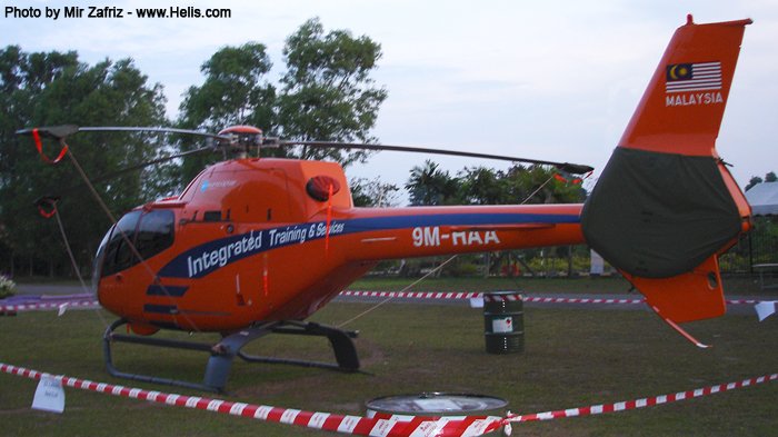 Helicopter Eurocopter EC120B Serial 1393 Register 9M-HAA used by Integrated Training and Services. Aircraft history and location