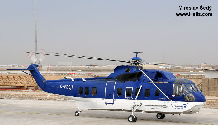 Helicopter Sikorsky S-61N Mk.II Serial 61-773 Register C-FDCH ZS-PWR HS-HTO C-FGDO PH-NZK LN-OMO used by Canadian Helicopters Ltd ,CHC South Africa ,Thai Aviation Service TAS ,CHC (Canadian Helicopter Corporation) ,Schreiner Airways ,KLM helikopters. Built 1978. Aircraft history and location