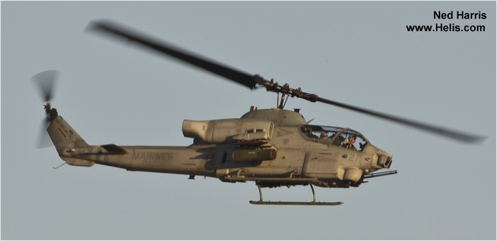 Helicopter Bell AH-1W Super Cobra Serial  Register 165392 used by US Marine Corps USMC. Aircraft history and location