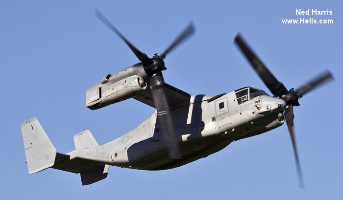 Helicopter Bell MV-22B Osprey Serial D0120 Register 167909 used by US Marine Corps USMC. Aircraft history and location