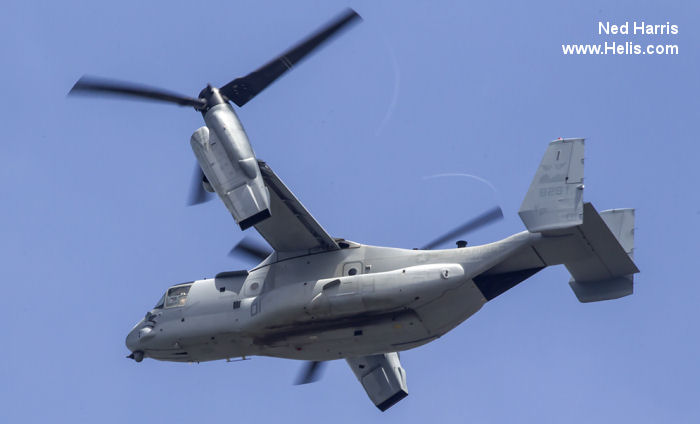 Helicopter Bell MV-22B Osprey Serial D0198 Register 168281 used by US Marine Corps USMC. Aircraft history and location