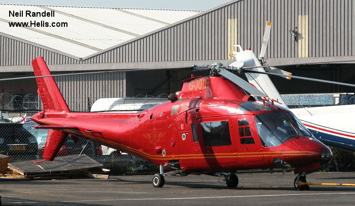 Helicopter Agusta A109A-II Serial 7265 Register N64EA G-DWAL G-JODI G-BVCJ G-CLRL G-EJCB used by Eastern Atlantic Helicopters ,Heli Air Ltd ,Castle Air. Built 1984. Aircraft history and location