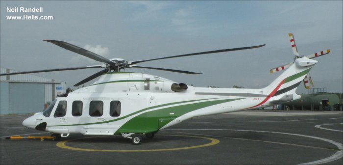 Helicopter AgustaWestland AW139 Serial 31224 Register DU-141 used by Dubai Air Wing. Aircraft history and location