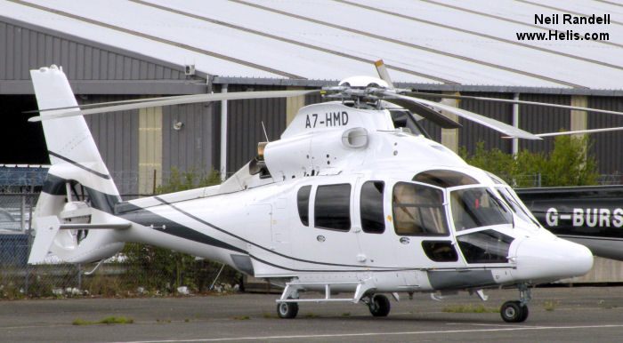 Helicopter Eurocopter EC155B1 Serial 6850 Register A7-HMD. Built 2009. Aircraft history and location