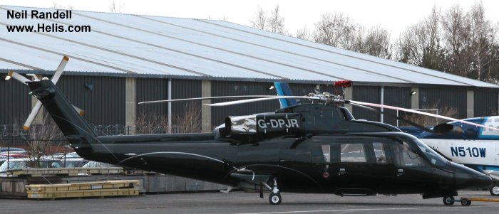 Helicopter Sikorsky S-76B Serial 760352 Register N780J G-DPJR G-JCBA N95UT N120PP used by PremiAir Aviation Services ,JCB (J C Bamford Excavators Ltd). Built 1989. Aircraft history and location