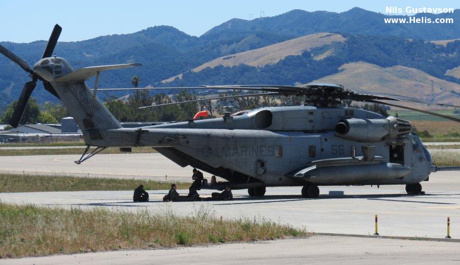 Helicopter Sikorsky CH-53E Super Stallion Serial 65-478 Register 162001 used by US Marine Corps USMC. Aircraft history and location