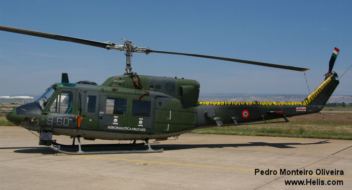 Helicopter Agusta AB212 ICO Serial 5817 Register MM81160 used by Aeronautica Militare Italiana AMI (Italian Air Force). Aircraft history and location