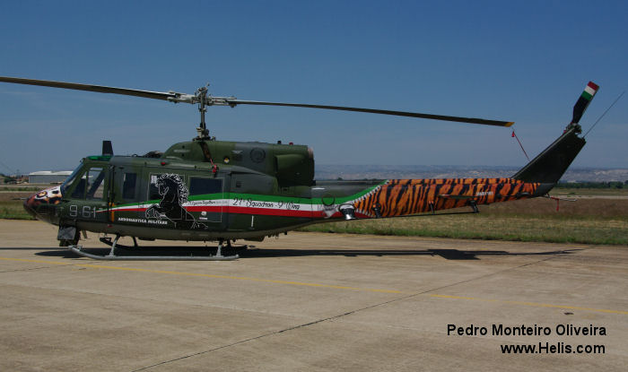 Helicopter Agusta AB212 ICO Serial 5818 Register MM81161 used by Aeronautica Militare Italiana AMI (Italian Air Force). Aircraft history and location