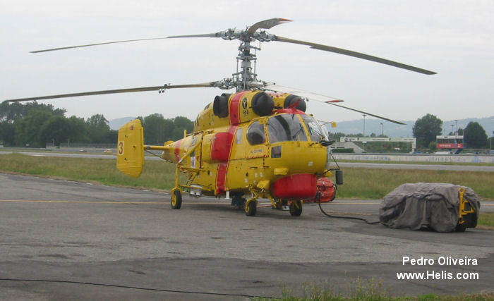Helicopter Russian Helicopters Ka-32A11BC Serial 523324049906 Register CS-HMP used by Everjets ,Empresa de Meios Aéreos, S. A. EMA (EMA). Aircraft history and location