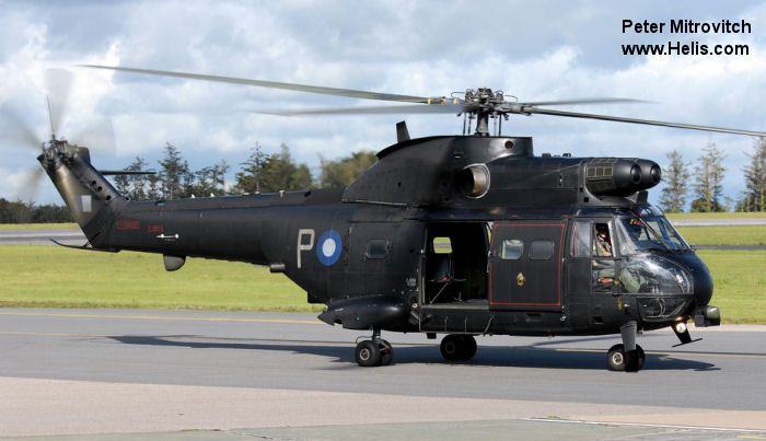 Helicopter Aerospatiale SA330H Puma Serial 1363 Register ZJ955 148 used by Royal Air Force RAF ,Suid-Afrikaanse Lugmag SAAF (South African Air Force). Aircraft history and location