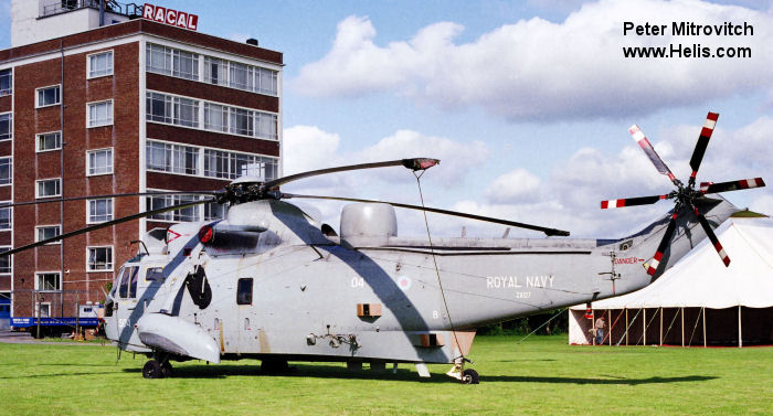 Helicopter Westland Sea King HAS.5 Serial wa 888 Register ZA127 used by Fleet Air Arm RN (Royal Navy). Built 1980. Aircraft history and location