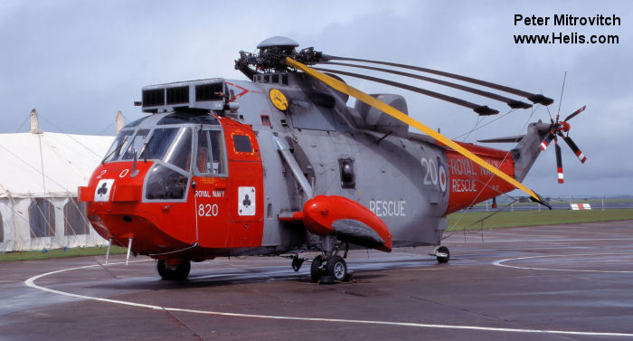 Helicopter Westland Sea King HAS.5 Serial wa 898 Register ZA137 used by Developing Assets (UK) Ltd HeliOperations ,QinetiQ ,Fleet Air Arm RN (Royal Navy). Built 1981 Converted to Sea King HU.5. Aircraft history and location