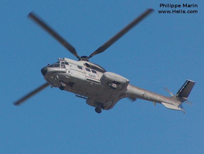 Helicopter Aerospatiale AS332B Super Puma Serial 2345 Register HD.21-11 used by Ejercito del Aire EdA (Spanish Air Force). Aircraft history and location