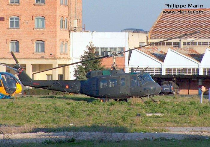 Helicopter Bell UH-1H Iroquois Serial 13535 Register HU.10-48 Z.10B-60 73-21847 used by Fuerzas Aeromóviles del Ejército de Tierra FAMET (Spanish Army Aviation) ,US Army Aviation Army. Built 1973. Aircraft history and location