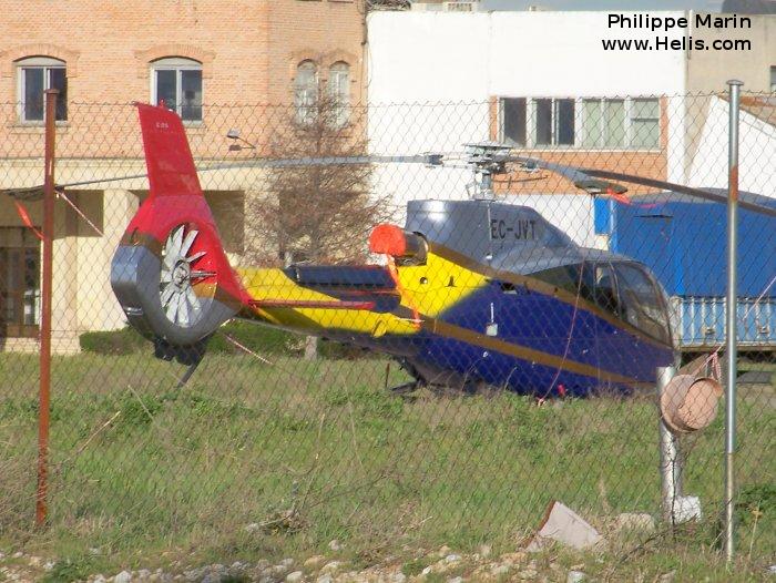 Helicopter Eurocopter EC130B4 Serial 4100 Register TG-HRP EC-JVT. Built 2006. Aircraft history and location