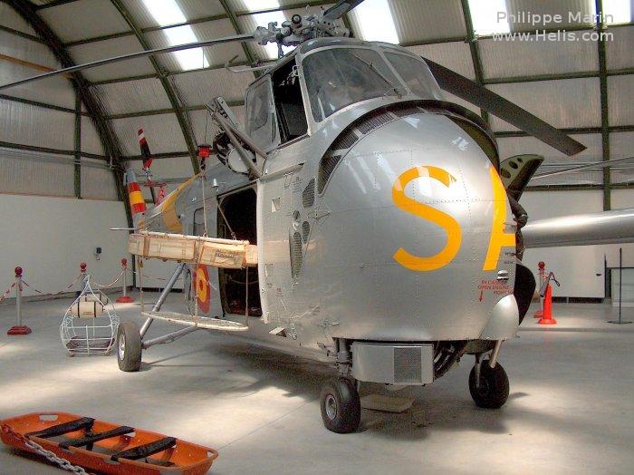 Helicopter Westland Whirlwind SRS.2 Serial wa423 Register ZD.1B-22 used by Ejercito del Aire EdA (Spanish Air Force). Aircraft history and location