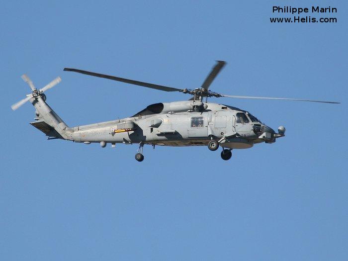 Helicopter Sikorsky S-70B-1 Seahawk Serial 70-2663 Register HS.23-09 used by Arma Aerea de la Armada Española Marina (Spanish Navy). Aircraft history and location