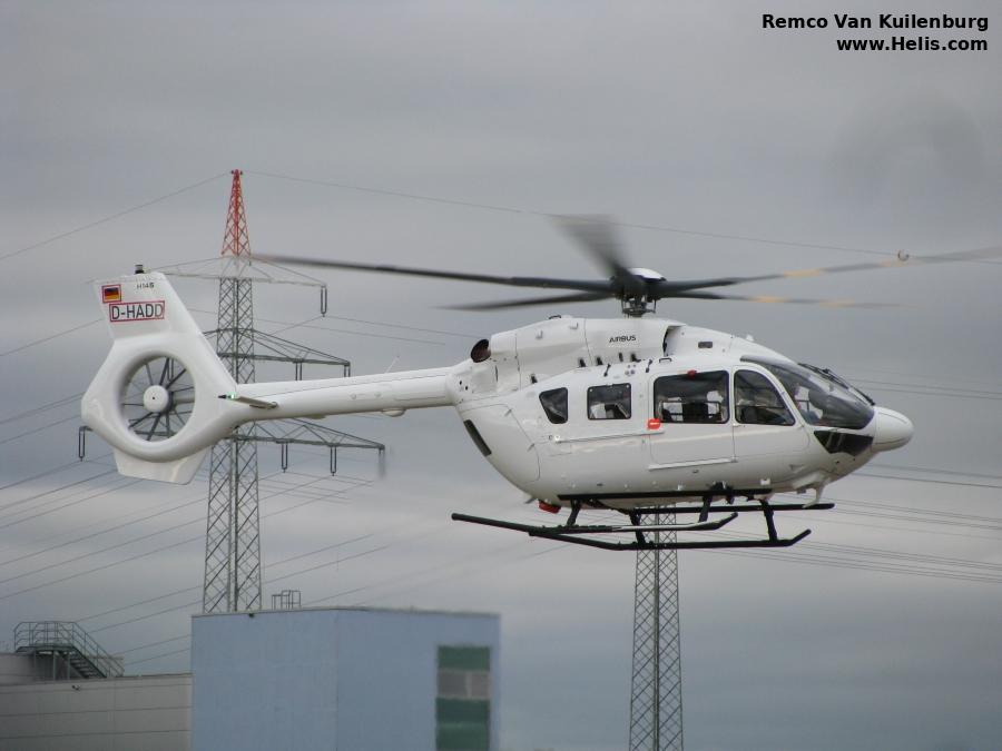 Helicopter Airbus H145D3  Serial 21255 Register D-HADD used by Airbus Helicopters Deutschland GmbH (Airbus Helicopters Germany). Aircraft history and location