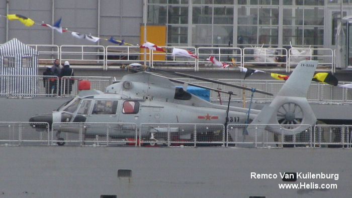 Helicopter Harbin Z-9 Serial Z9-0280 Register 9317 used by People's Liberation Army Navy (中國人民解放軍海軍). Aircraft history and location