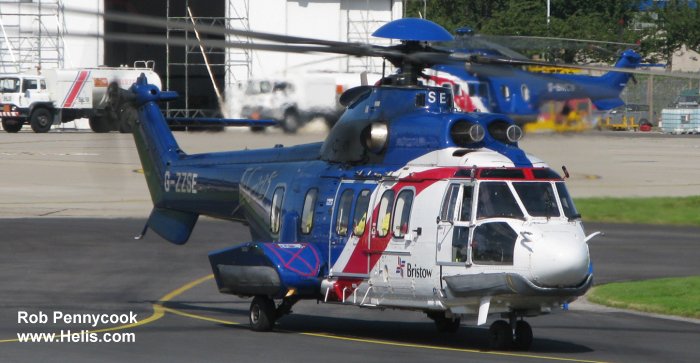 Helicopter Eurocopter EC225LP Serial 2660 Register G-ZZSE used by Bristow. Built 2006. Aircraft history and location