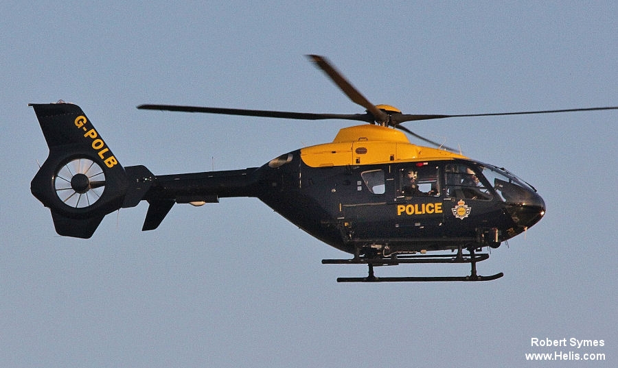 Helicopter Eurocopter EC135T2 Serial 0283 Register G-POLB G-SURY used by UK Police Forces ,McAlpine Helicopters. Built 2003. Aircraft history and location
