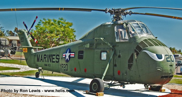 Helicopter Sikorsky HUS-1 / UH-34D Seahorse Serial 58-1559 Register 150219 used by US Marine Corps USMC. Built 1963. Aircraft history and location