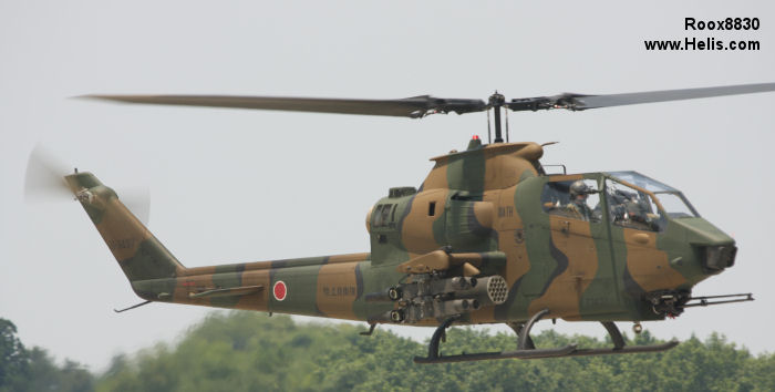 Helicopter Fuji  AH-1S Serial 37 Register 73437 used by Japan Ground Self-Defense Force JGSDF (Japanese Army). Aircraft history and location