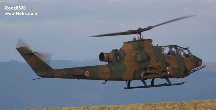 Helicopter Fuji  AH-1S Serial 42 Register 73442 used by Japan Ground Self-Defense Force JGSDF (Japanese Army). Aircraft history and location