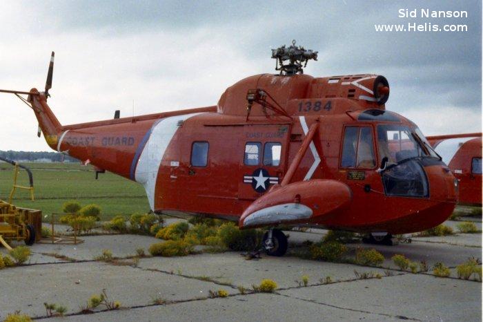 Helicopter Sikorsky HH-52A Sea Guard Serial 62-065 Register 1384 used by US Coast Guard USCG. Aircraft history and location