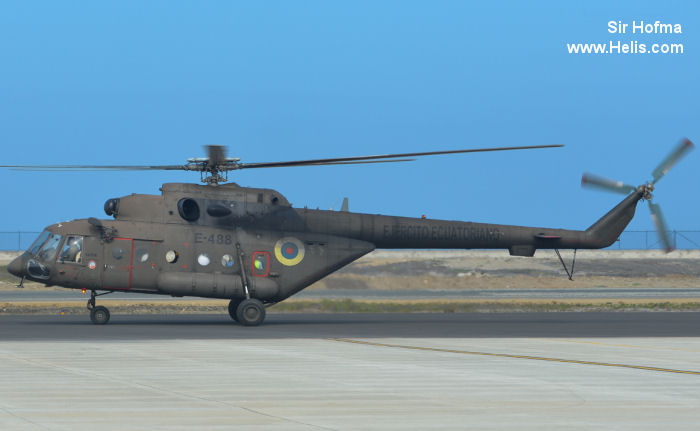 Helicopter Mil Mi-171E Serial  Register E-488 used by Ejercito Ecuatoriano (Ecuadorian Army). Aircraft history and location